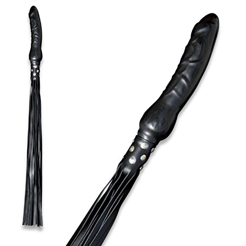 Dildo Tula-Toys Bondage Peitsche aus Leder mit Latex Griff