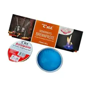 Brennpaste Till Sicherheits Set 3 x 80g für Fondue und Tischgrill