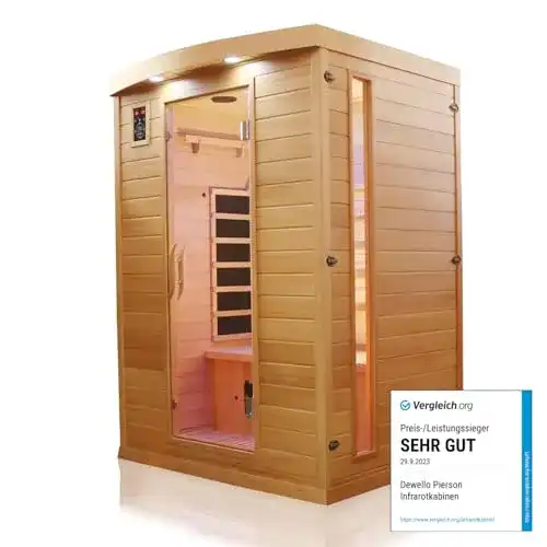 Infrarotkabine Dewello Infrarotsauna Pierson für 1-2 Personen