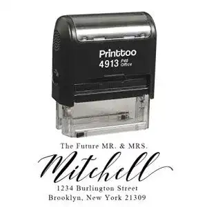 Adressstempel Printtoo personalisiert, schwarz, selbsteinfärbend