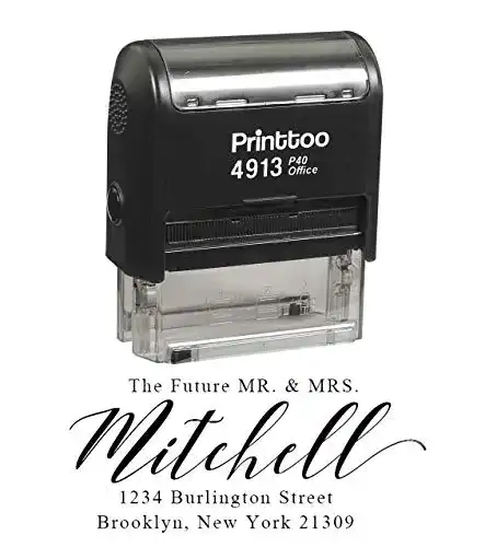 Adressstempel Printtoo personalisiert, schwarz, selbsteinfärbend