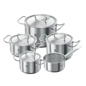 Zwilling Kochtopf-Set 5-teilig mit 4 Deckeln für alle Herdarten