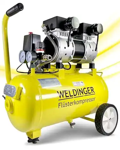 Weldinger Flüsterkompressor FK 120 turbo pro mit 1500 W und 24 l Tank