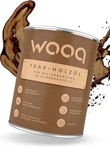 Teaköl Wooq Holzöl für den Außenbereich Wetterfestes Holzöl mit UV-Schutz