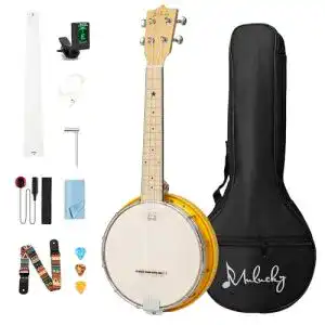 Banjolele Mulucky 4-Saitige Banjo-Ukulele für Anfänger
