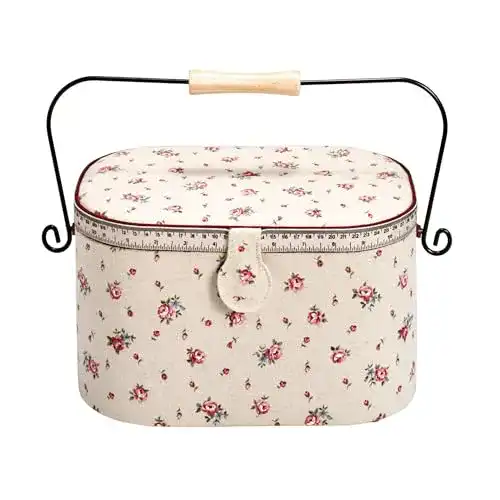 Nähkästchen Prym 612141 Nähkorb Country Rose mit Griff