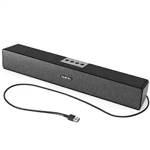 Soundbar unter 100 Euro von Saiyin für PC und Laptop, 17 Zoll