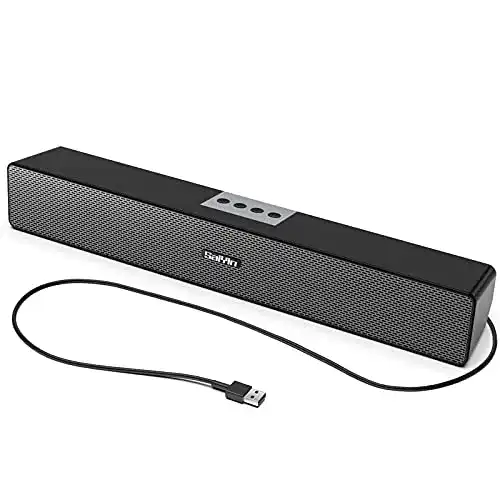 Soundbar unter 100 Euro von Saiyin für PC und Laptop, 17 Zoll