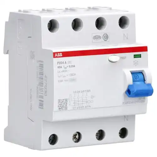 FI-Schalter ABB F200 RCCB 4-polig 63A 30mA Typ A 230V AC