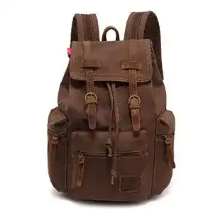 Lederrucksack Koolehaoda Vintage Canvas Leder Rucksack
