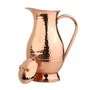 Kupferkrug mit Deckel von Zap Impex – 1,8 Liter Fassungsvermögen