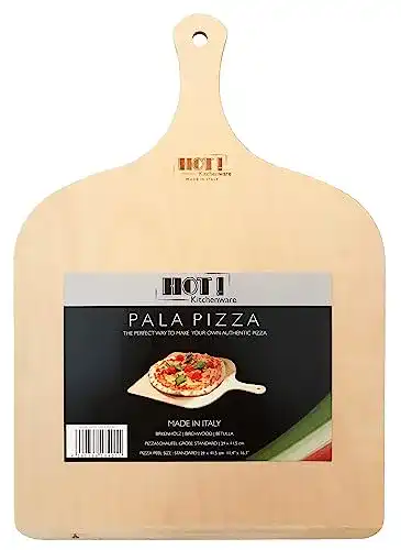 Flammkuchenbrett und Pizzaschaufel aus Birkenholz, Made in Italy