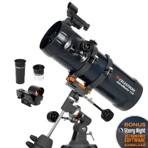 Celestron AstroMaster 114EQ Spiegelteleskop Newtonian Reflector