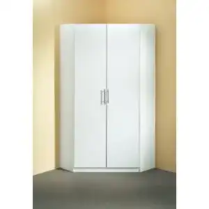 Eckkleiderschrank Wimex Runner, 95 x 198 x 95 cm, Weiß