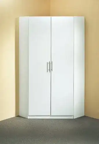 Eckkleiderschrank Wimex Runner, 95 x 198 x 95 cm, Weiß