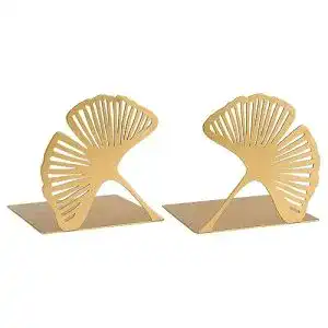 Buchstütze Moses . libri_x Gingko 2er Set aus Metall in Gold