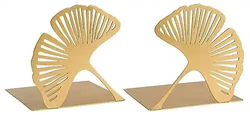 Buchstütze Moses . libri_x Gingko 2er Set aus Metall in Gold