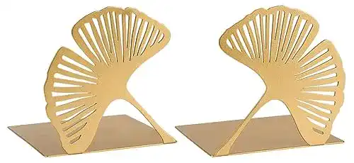 Buchstütze Moses . libri_x Gingko 2er Set aus Metall in Gold