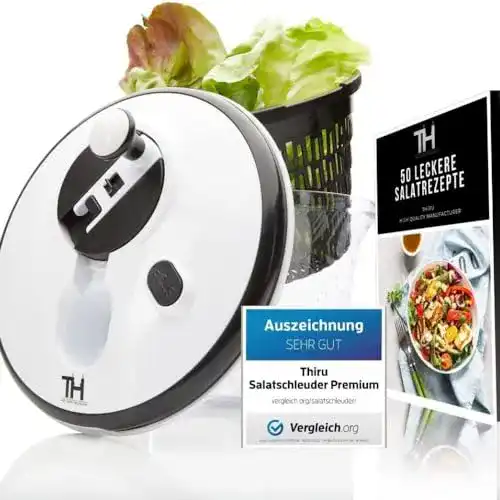 Salatschleuder Thiru Premium 5L mit 3D-Kurbel