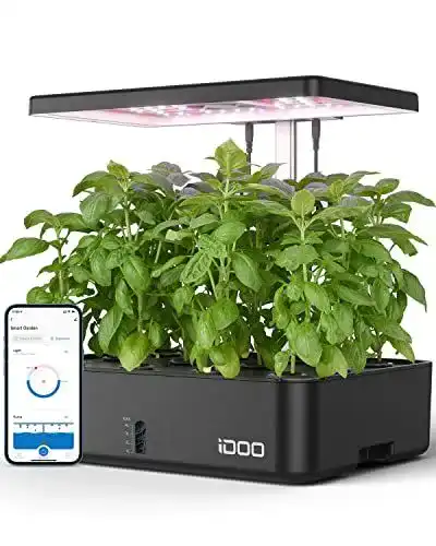 Smart Garden Idoo Hydroponic System mit WiFi und LED-Pflanzenlampe