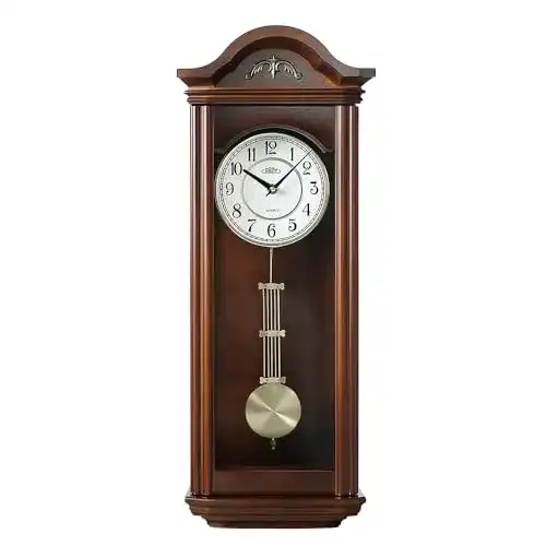 Pendeluhr PRIM Holzwanduhr Pendel II im Retro Design