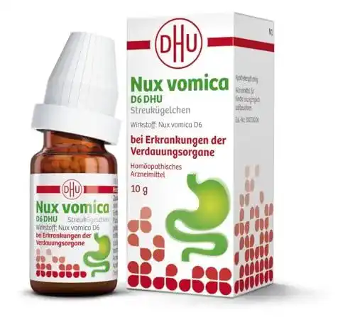 Globuli Nux vomica D6 von DHU für Magenbeschwerden