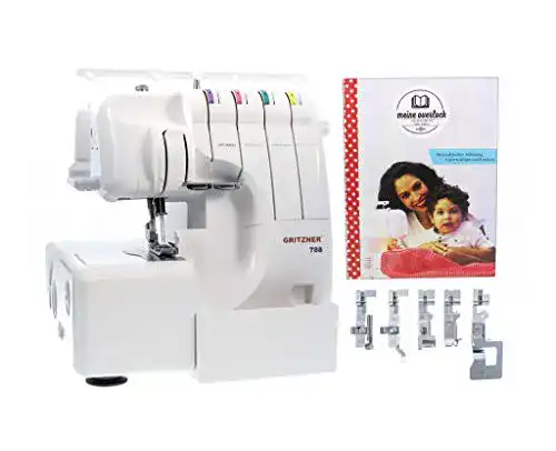 Gritzner 788 Overlock Nähmaschine mit LED-Beleuchtung und E-Book