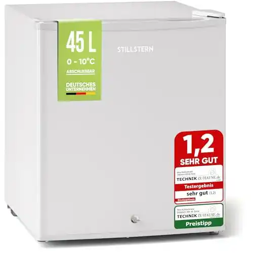 Stillstern Mini Kühlschrank E 45L mit Abtauautomatik und Schloss