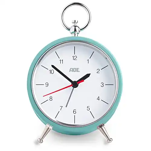 Analoger Wecker ADE CK2008 im Vintage-Stil in Mintfarbe