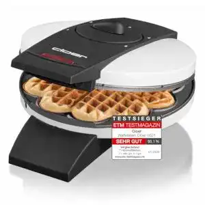 Cloer 1621 Herzwaffeleisen für klassische Herzwaffeln
