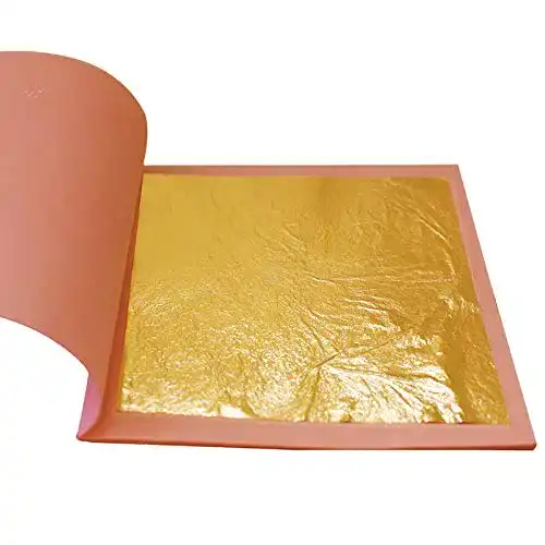 Blattgold Pro Supplies Essbares Dekorationsgold, 24 Karat, 25 Blätter
