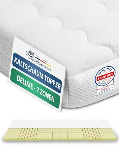 Kaltschaum-Topper von AM Qualitätsmatratzen in 180×200 cm mit 7 Zonen