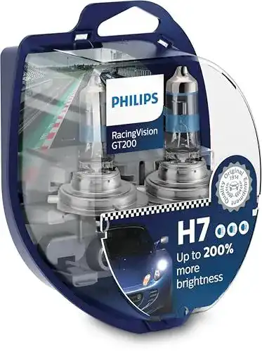 Philips H7 Halogen RacingVision Scheinwerferlampen Doppelset