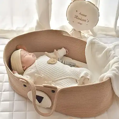 Moseskorb Yuehuamech Tragbarer Babykorb für Outdoor und Reisen
