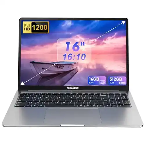 Laptop bis 400 Euro: Acemagic 16 Zoll FHD Notebook mit Metal Case