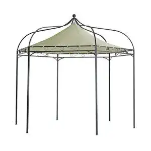Metall Pavillon DEGAMO Modena 6-eckig 320cm mit wasserdichtem Dach