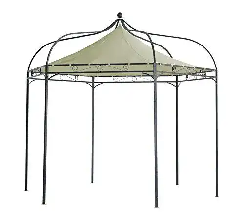Metall Pavillon DEGAMO Modena 6-eckig 320cm mit wasserdichtem Dach