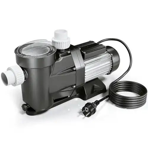 WilTec Poolpumpe 33600 l/h 1500 W für Schwimmbäder