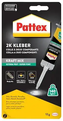 Pattex Kraft-Mix Epoxidharz Kleber mit hoher Endfestigkeit, 12g