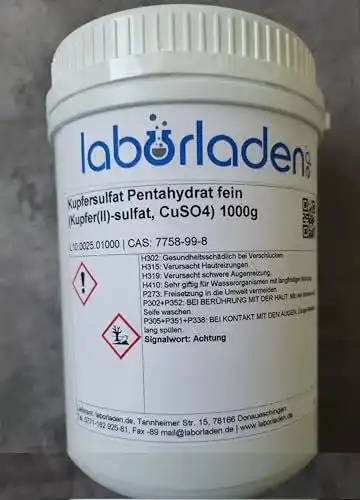 Kupfersulfat Pentahydrat 1kg für Labor und Kristallzucht