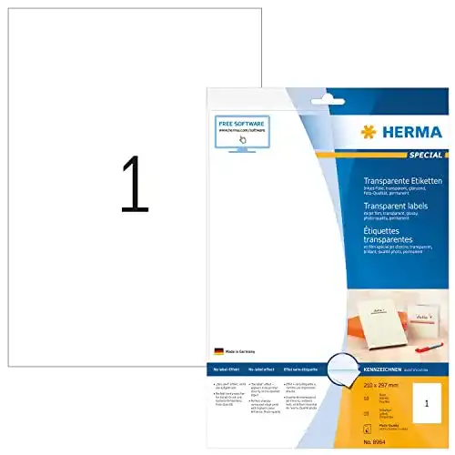Herma Folienetiketten für Inkjet Drucker 8964, 10 Blatt A4