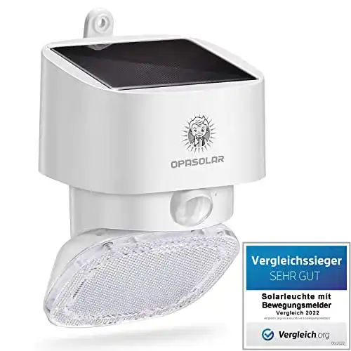 Solarleuchte mit Bewegungsmelder von Opasolar im Vergleich