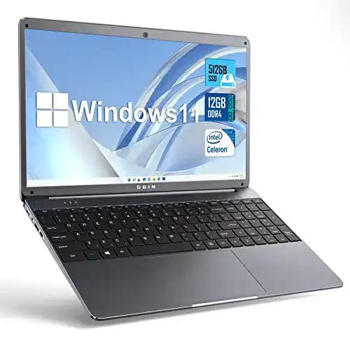 SGIN Laptop 15,6 Zoll, 12GB RAM, 512GB SSD bis 800 Euro