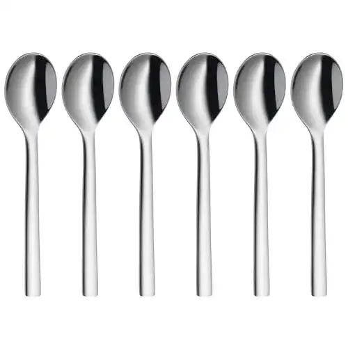 WMF Nuova Espressolöffel Set 6-teilig aus Cromargan Edelstahl, 11 cm