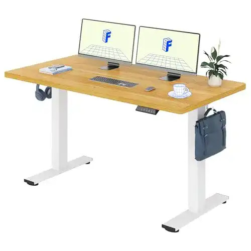 Höhenverstellbarer Schreibtisch von Flexispot mit LED-Anzeige und Memory-Funktion