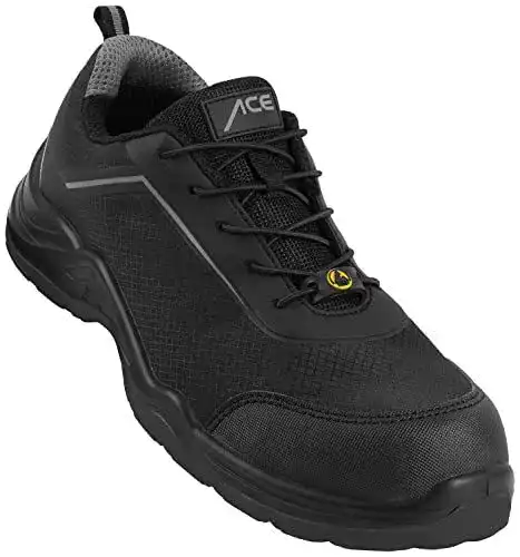 Sicherheitsschuhe S1P Herren ACE Sapphire Arbeitsschuhe Schwarz/Grau Größe 42