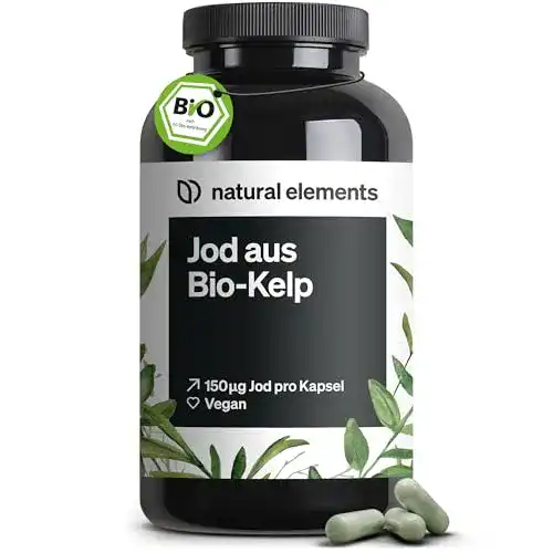 Kelp Natural Elements Jod aus Bio – 365 Kapseln mit 150 µg Jod