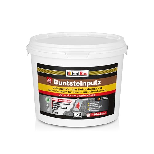 Buntsteinputz Isolbau, 5 kg Mosaikputz für Innen- und Außenanwendungen