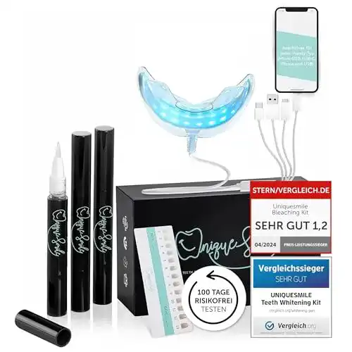 Bleaching-Gel UniqueSmile Zahnaufhellungs-Kit für strahlende Zähne