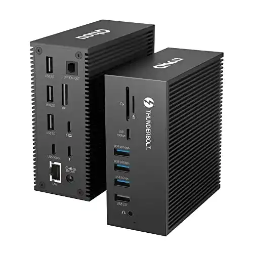 Thunderbolt 3 Docking Station von Qhou mit USB C Anschlüssen